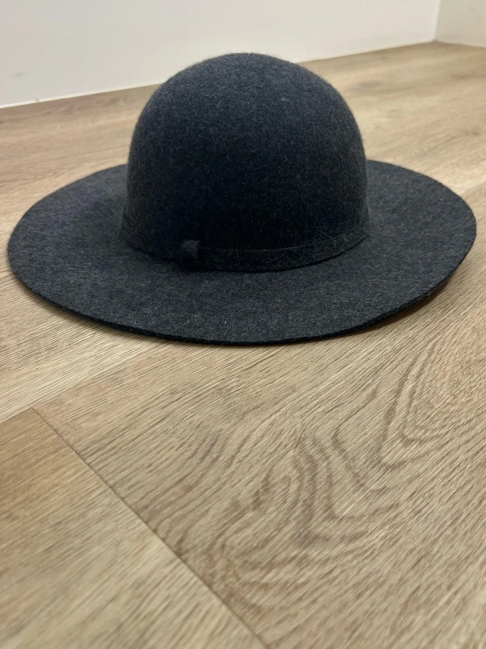 Phase 3 100% Wool Charcoal Gray Floppy Brim Hat
